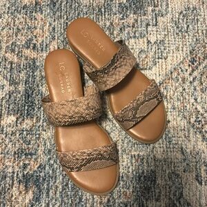 Snake skin print sandals